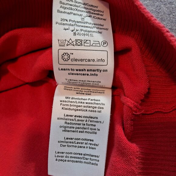 Peak Performance Red V-neck Casual Women Sweater - Picture 11 of 11